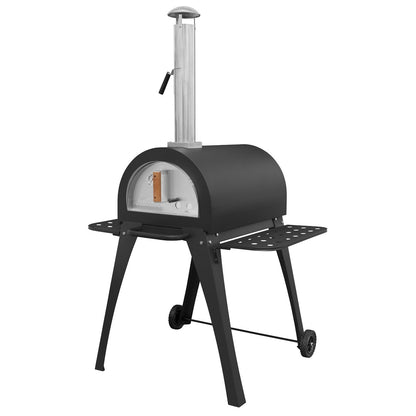 Dellonda DG103 Large Outdoor Wood - Fired Pizza Oven & Smoker with Side Shelves & Stand - McCormickTools