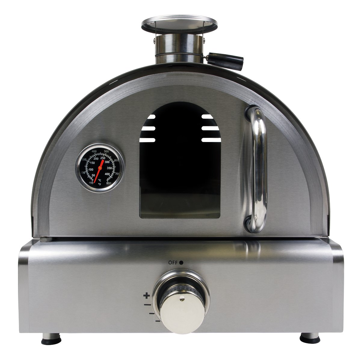 Dellonda DG104 Outdoor Tabletop Gas Powered Pizza Oven with Temperature Display