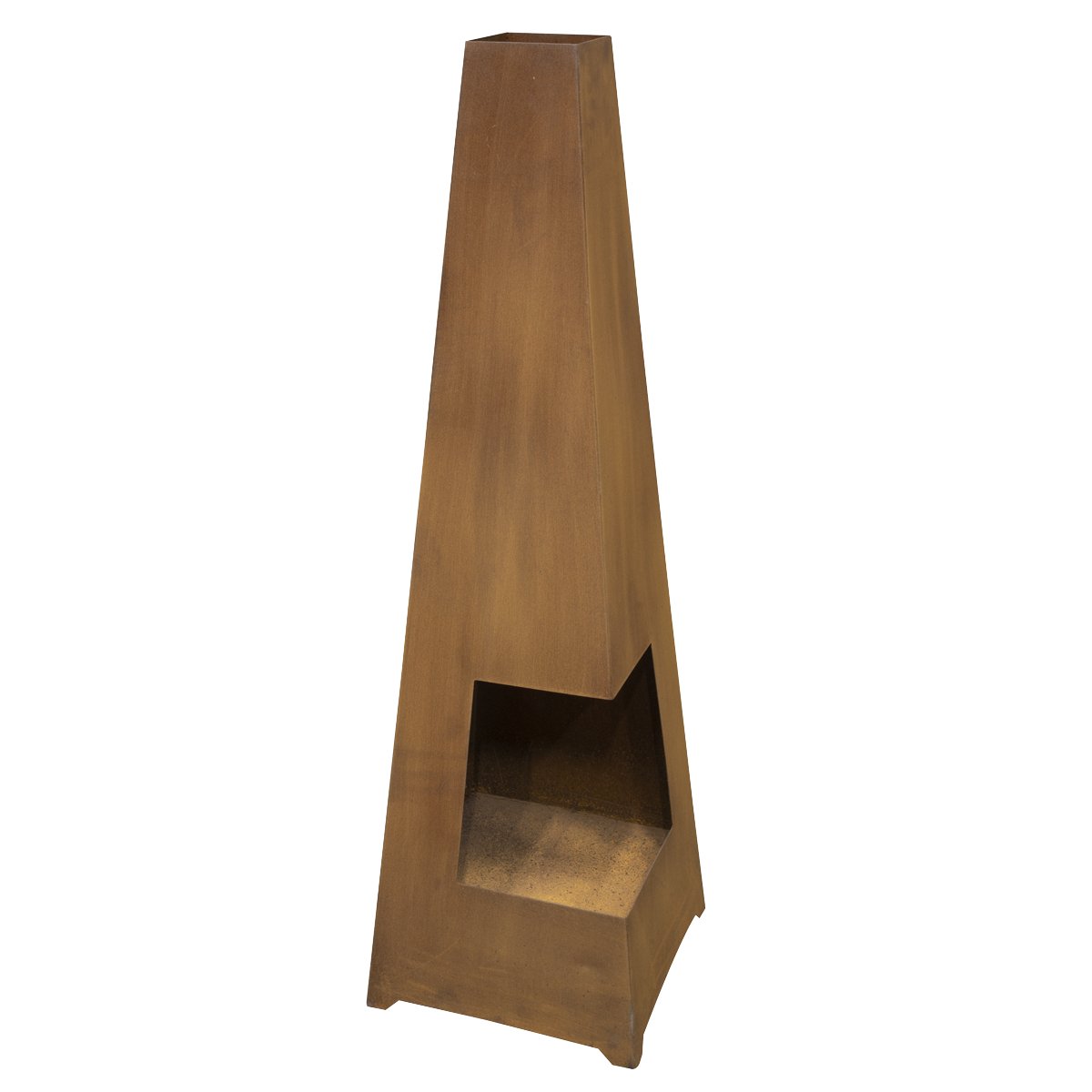 Dellonda DG106 Chiminea Wood Burner Heater for Outdoors W45cm x H150cm Corten Steel