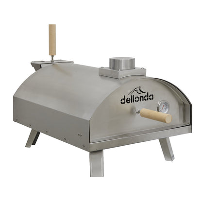 Dellonda DG11 14" Portable Wood - Fired Pizza & Smoking Oven - Stainless Steel - McCormickTools