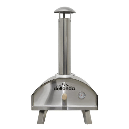 Dellonda DG11 14" Portable Wood - Fired Pizza & Smoking Oven - Stainless Steel - McCormickTools