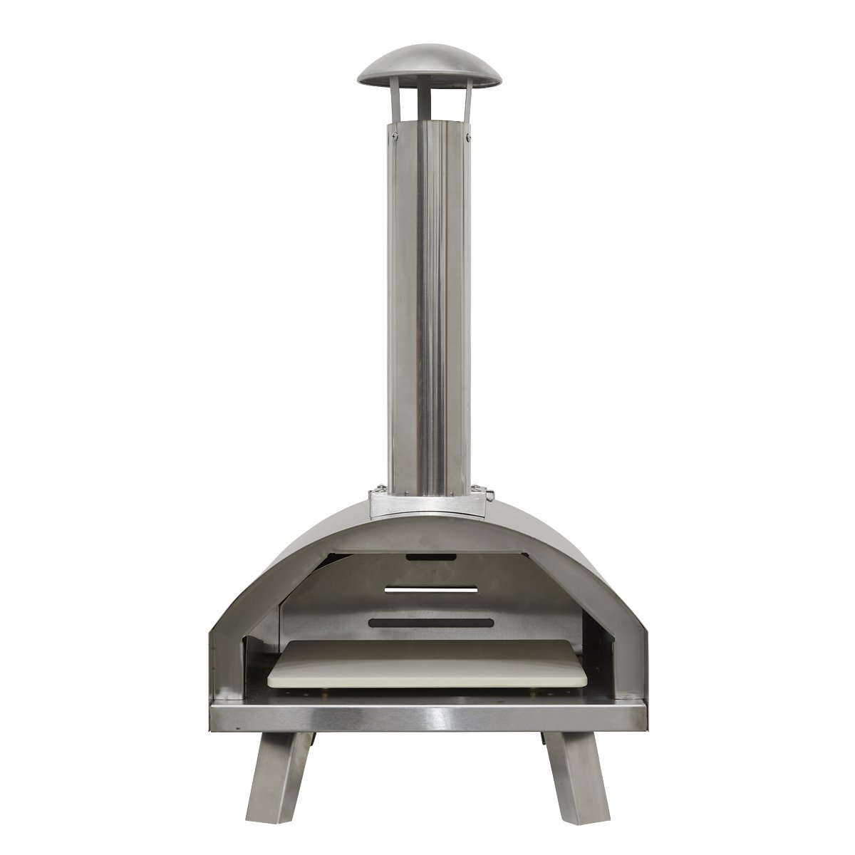 Dellonda DG11 14" Portable Wood - Fired Pizza & Smoking Oven - Stainless Steel - McCormickTools