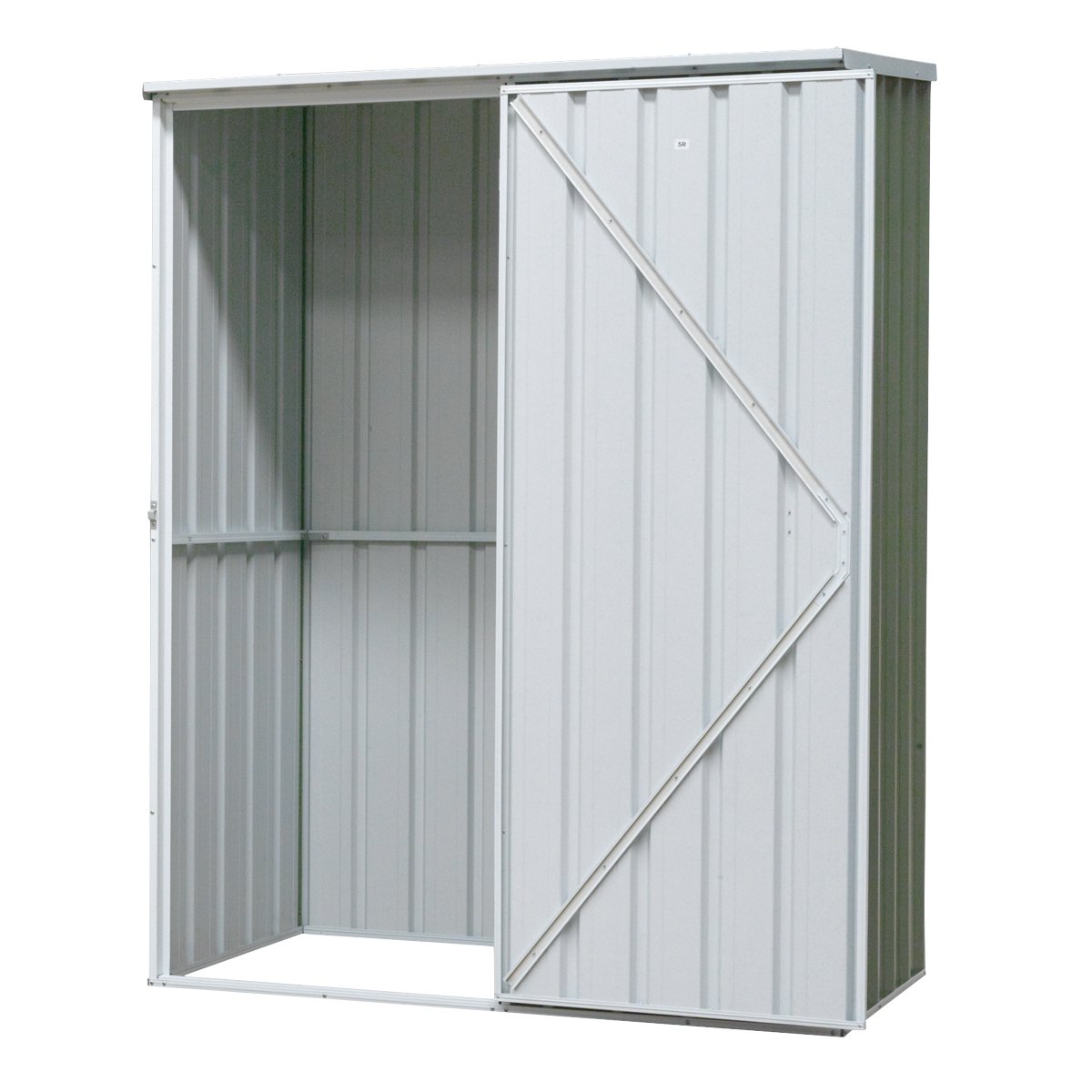 Dellonda DG113 Galvanized Steel Garden/Outdoor/Storage Shed 1.5 x 0.8 x 1.9m Pent Style Roof - Green - McCormickTools