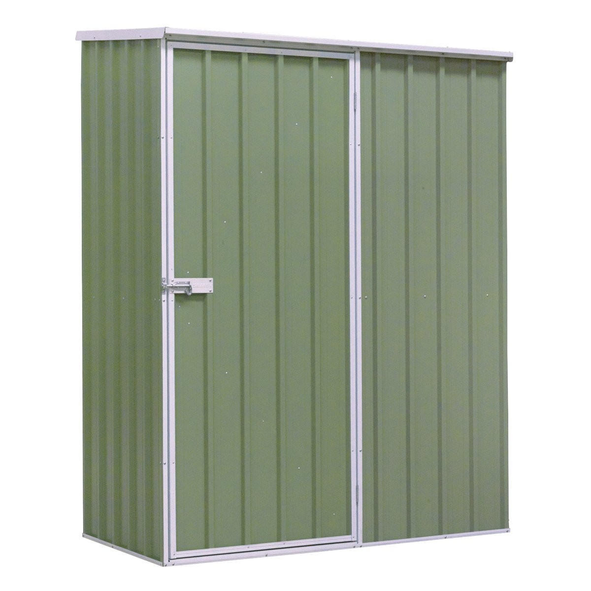 Dellonda DG113 Galvanized Steel Garden/Outdoor/Storage Shed 1.5 x 0.8 x 1.9m Pent Style Roof - Green - McCormickTools