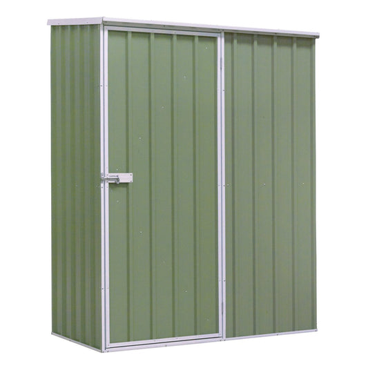 Dellonda DG113 Galvanized Steel Garden/Outdoor/Storage Shed 1.5 x 0.8 x 1.9m Pent Style Roof - Green