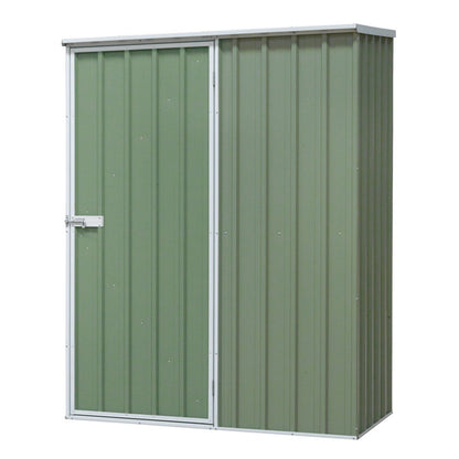 Dellonda DG113 Galvanized Steel Garden/Outdoor/Storage Shed 1.5 x 0.8 x 1.9m Pent Style Roof - Green - McCormickTools