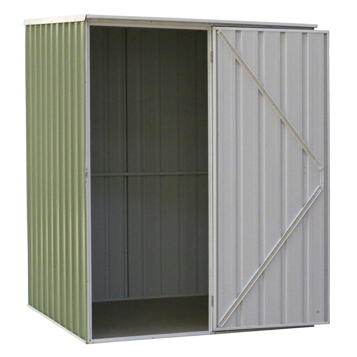 Dellonda DG114 Galvanised Steel Metal Garden/Outdoor/Storage Shed 5FT x 5FT Pent Style Roof – Green - McCormickTools