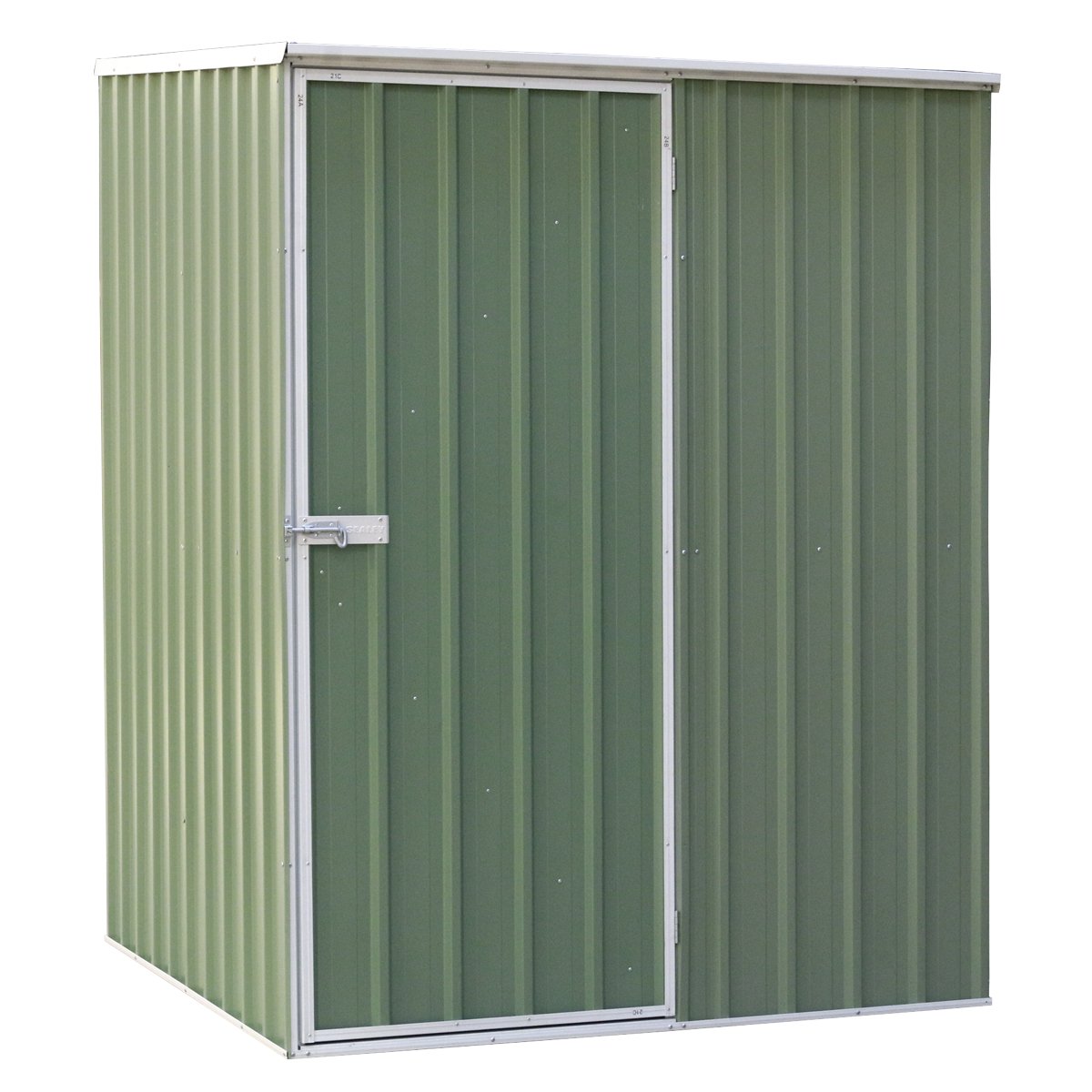 Dellonda DG114 Galvanised Steel Metal Garden/Outdoor/Storage Shed 5FT x 5FT Pent Style Roof – Green - McCormickTools