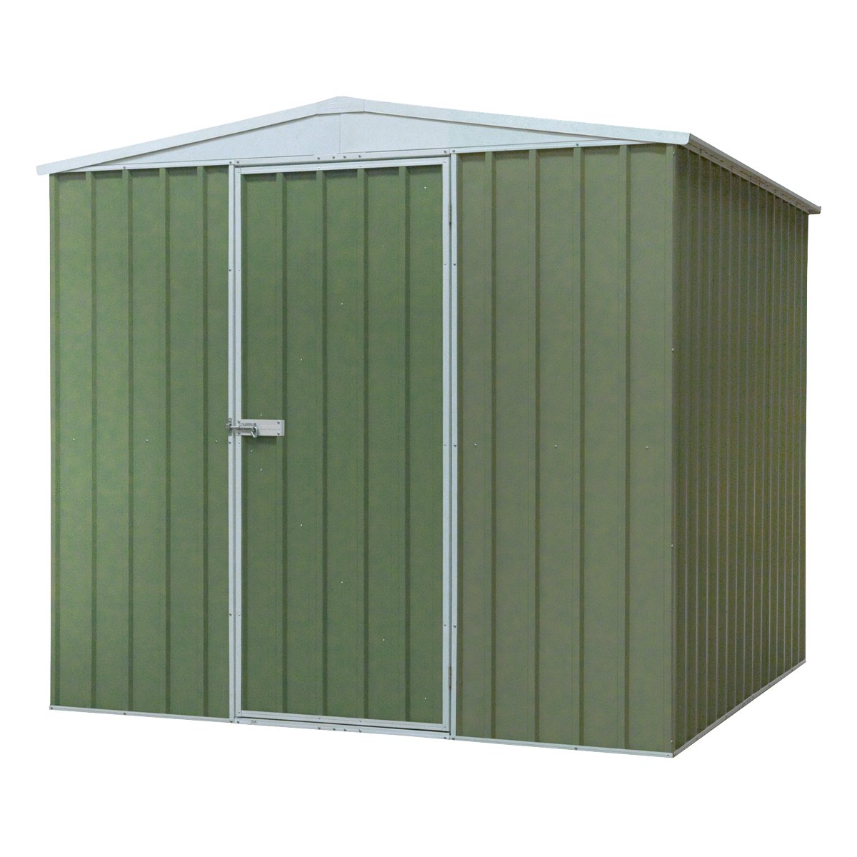 Dellonda DG115 Galvanised Steel Metal Garden/Outdoor/Storage Shed 7.5FT x 7.5FT Apex Style Roof - Green - McCormickTools