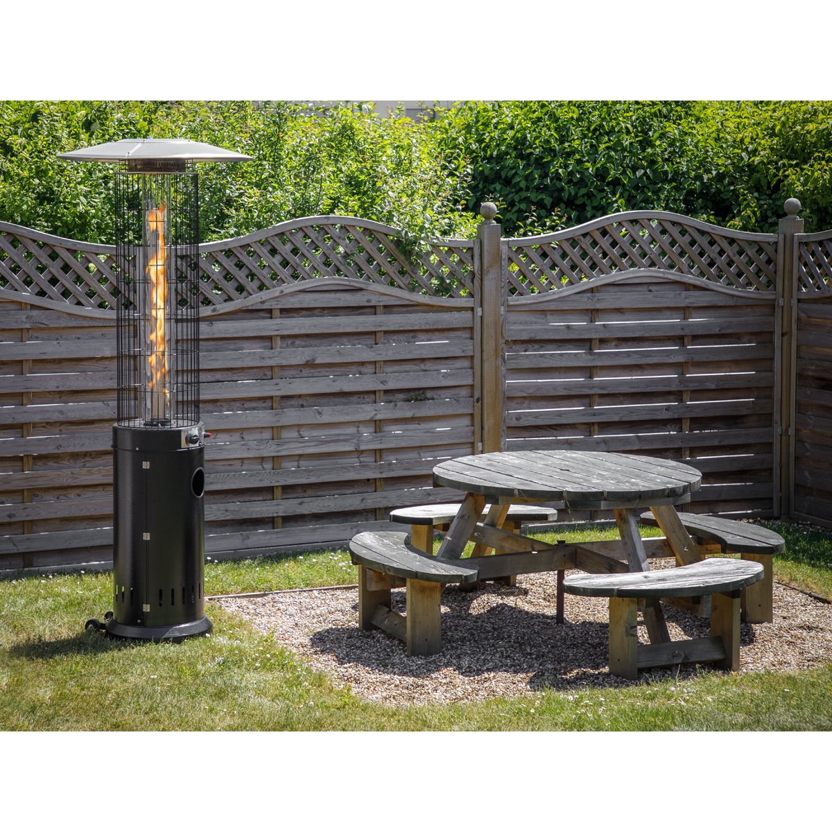 Dellonda DG124 Gas Patio Heater 13kW for Commercial & Domestic Use Black - McCormickTools