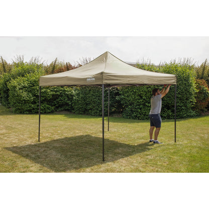 Dellonda DG126 Premium 2x2m Pop - Up Gazebo Heavy Duty PVC Coated Water Resistant Fabric Beige - McCormickTools