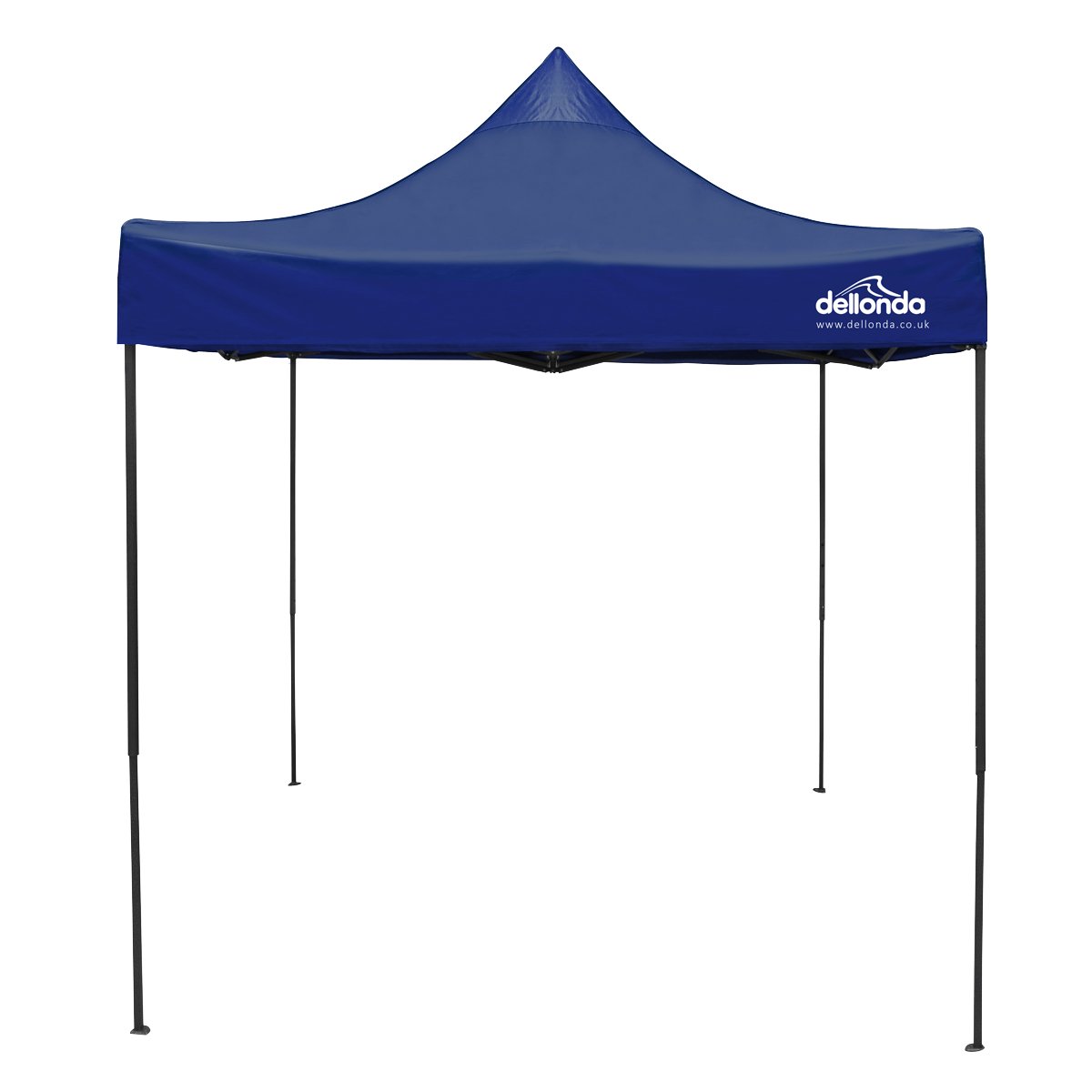 Dellonda DG127 Premium 2x2m Pop - Up Gazebo Heavy Duty PVC Coated Water Resistant Fabric Blue - McCormickTools