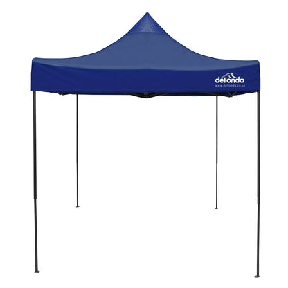 Dellonda DG127 Premium 2x2m Pop - Up Gazebo Heavy Duty PVC Coated Water Resistant Fabric Blue - McCormickTools