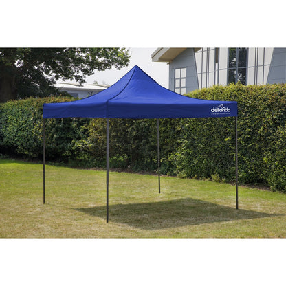 Dellonda DG127 Premium 2x2m Pop - Up Gazebo Heavy Duty PVC Coated Water Resistant Fabric Blue - McCormickTools