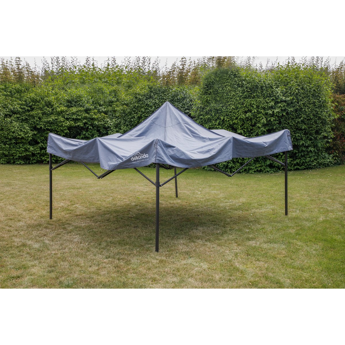 Dellonda DG129 Premium 2x2m Pop - Up Gazebo Heavy Duty PVC Coated Water Resistant Fabric Grey - McCormickTools