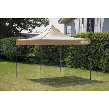 Dellonda DG130 Premium 3 x 3m Pop - Up Gazebo PVC Coated Water Resistant Fabric Beige - McCormickTools