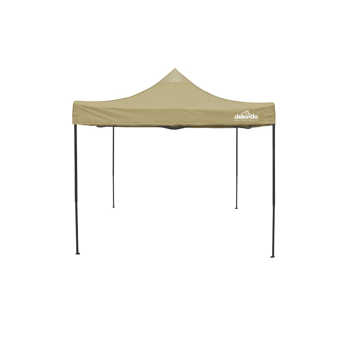 Dellonda DG130 Premium 3 x 3m Pop - Up Gazebo PVC Coated Water Resistant Fabric Beige - McCormickTools