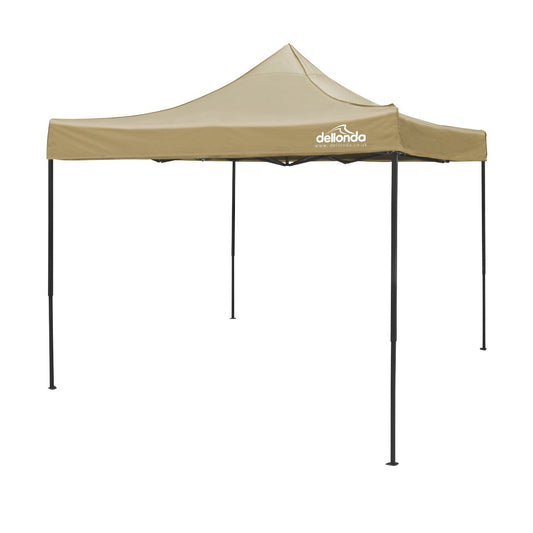 Dellonda DG130 Premium 3 x 3m Pop - Up Gazebo PVC Coated Water Resistant Fabric Beige