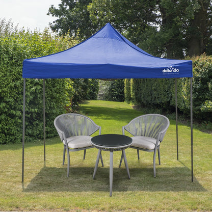 Dellonda DG131 Premium 3 x 3m Pop - Up Gazebo PVC Coated Water Resistant Fabric Blue - McCormickTools