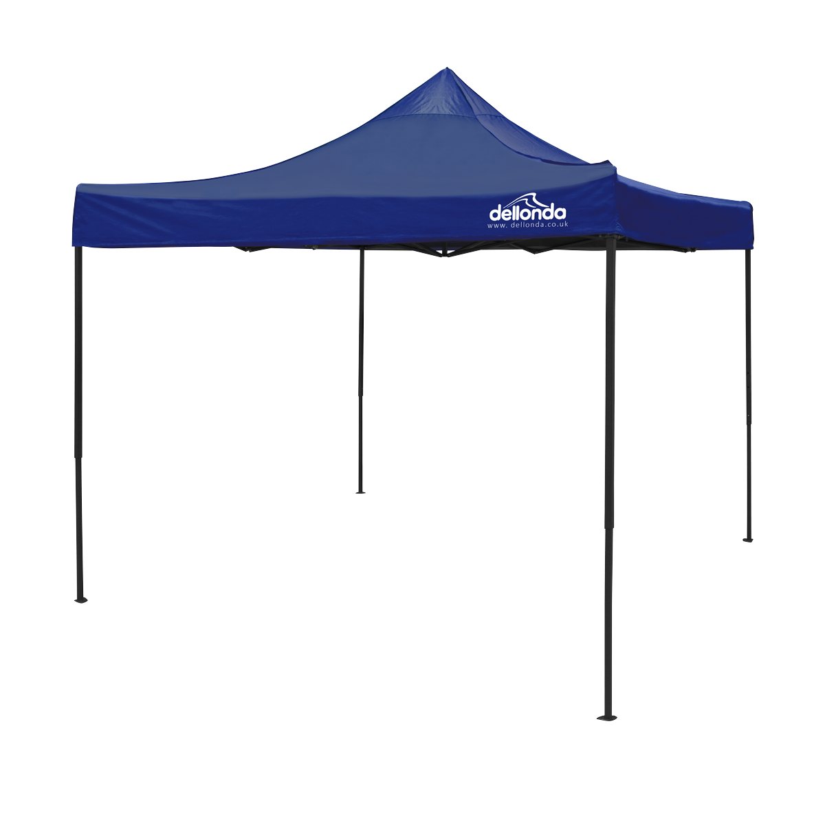 Dellonda DG131 Premium 3 x 3m Pop - Up Gazebo PVC Coated Water Resistant Fabric Blue - McCormickTools