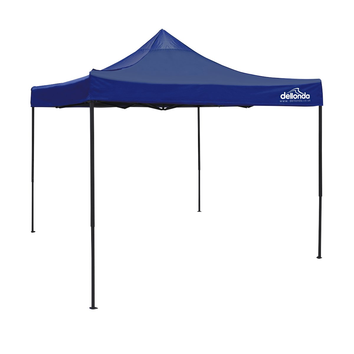 Dellonda DG131 Premium 3 x 3m Pop - Up Gazebo PVC Coated Water Resistant Fabric Blue - McCormickTools