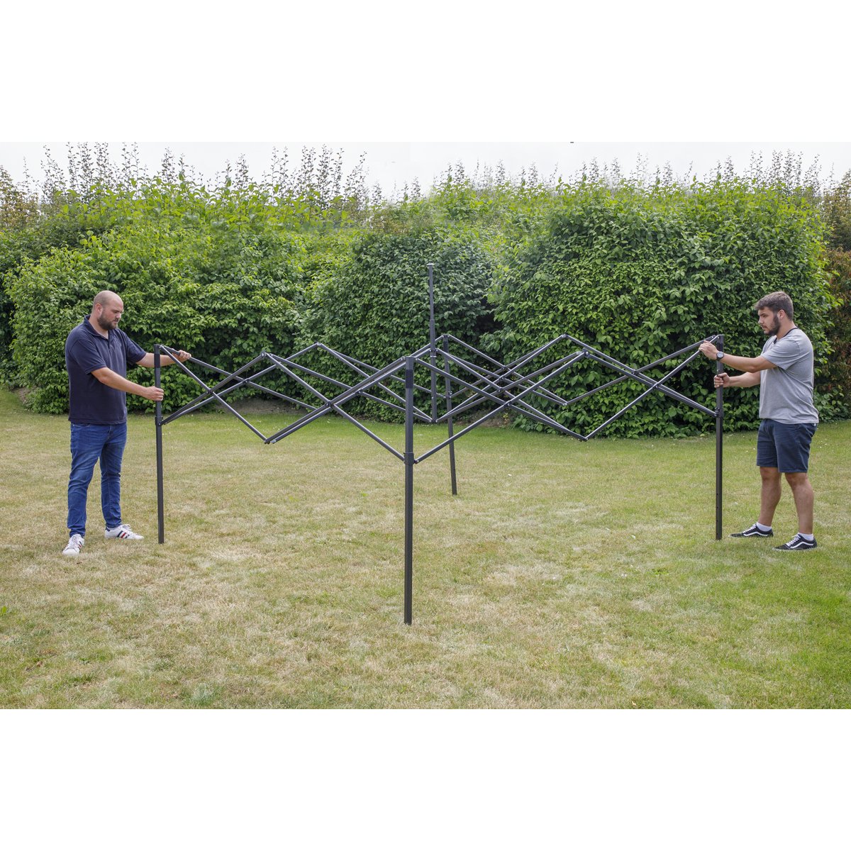 Dellonda DG132 Premium 3 x 3m Pop - Up Gazebo PVC Coated Water Resistant Fabric Dark Green