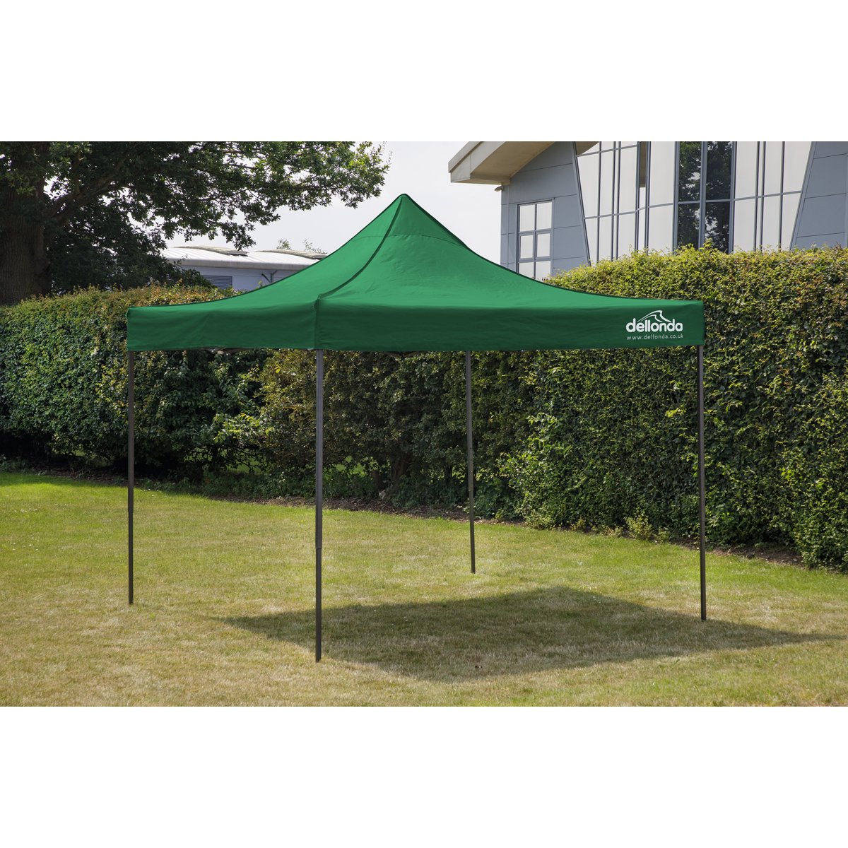 Dellonda DG132 Premium 3 x 3m Pop - Up Gazebo PVC Coated Water Resistant Fabric Dark Green