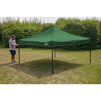 Dellonda DG132 Premium 3 x 3m Pop - Up Gazebo PVC Coated Water Resistant Fabric Dark Green