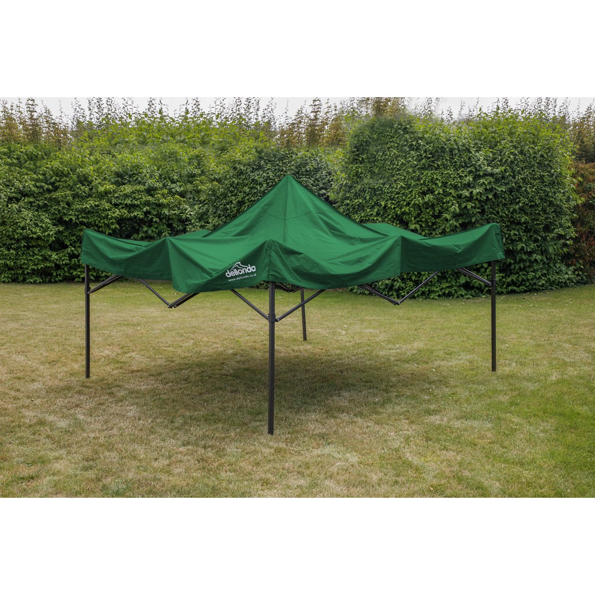 Dellonda DG132 Premium 3 x 3m Pop - Up Gazebo PVC Coated Water Resistant Fabric Dark Green