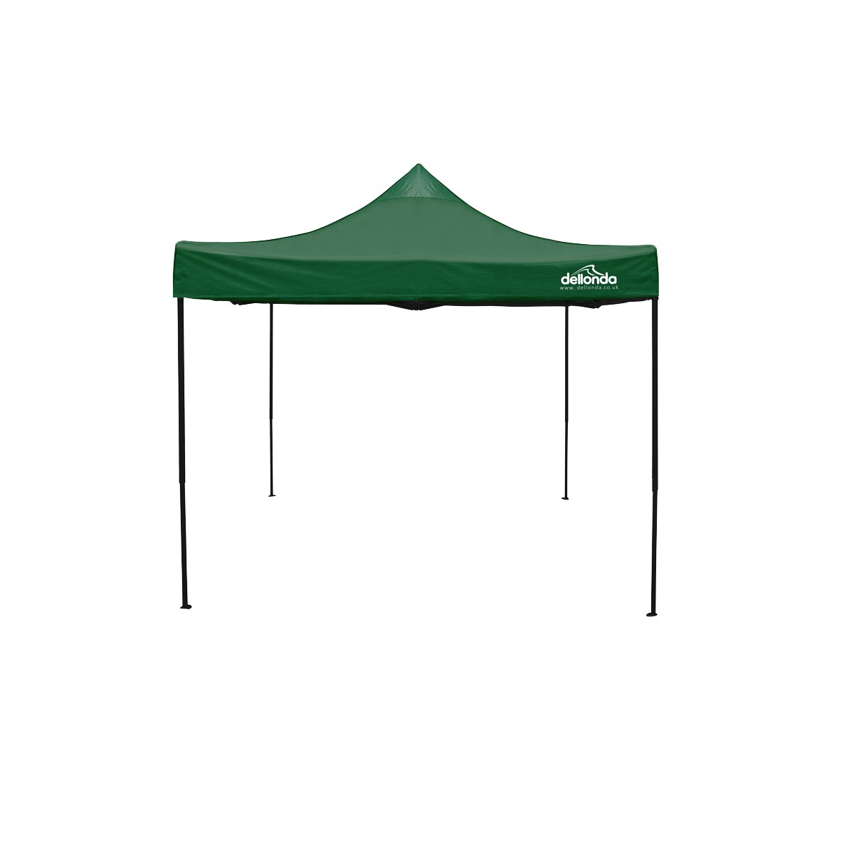 Dellonda DG132 Premium 3 x 3m Pop - Up Gazebo PVC Coated Water Resistant Fabric Dark Green