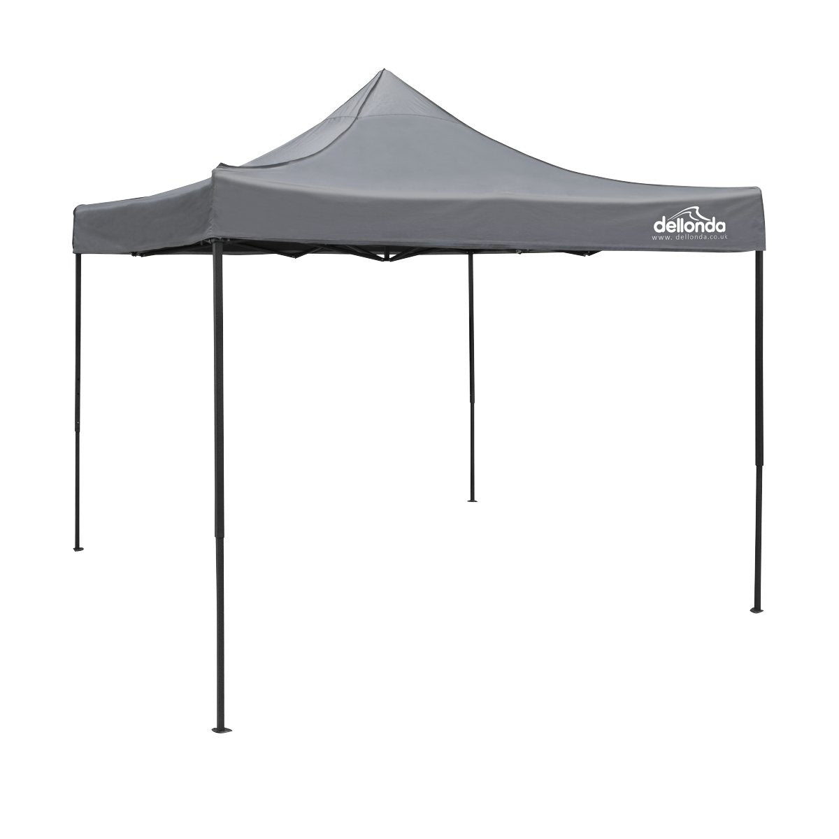 Dellonda DG133 Premium 3 x 3m Pop - Up Gazebo PVC Coated Water Resistant Fabric Grey - McCormickTools