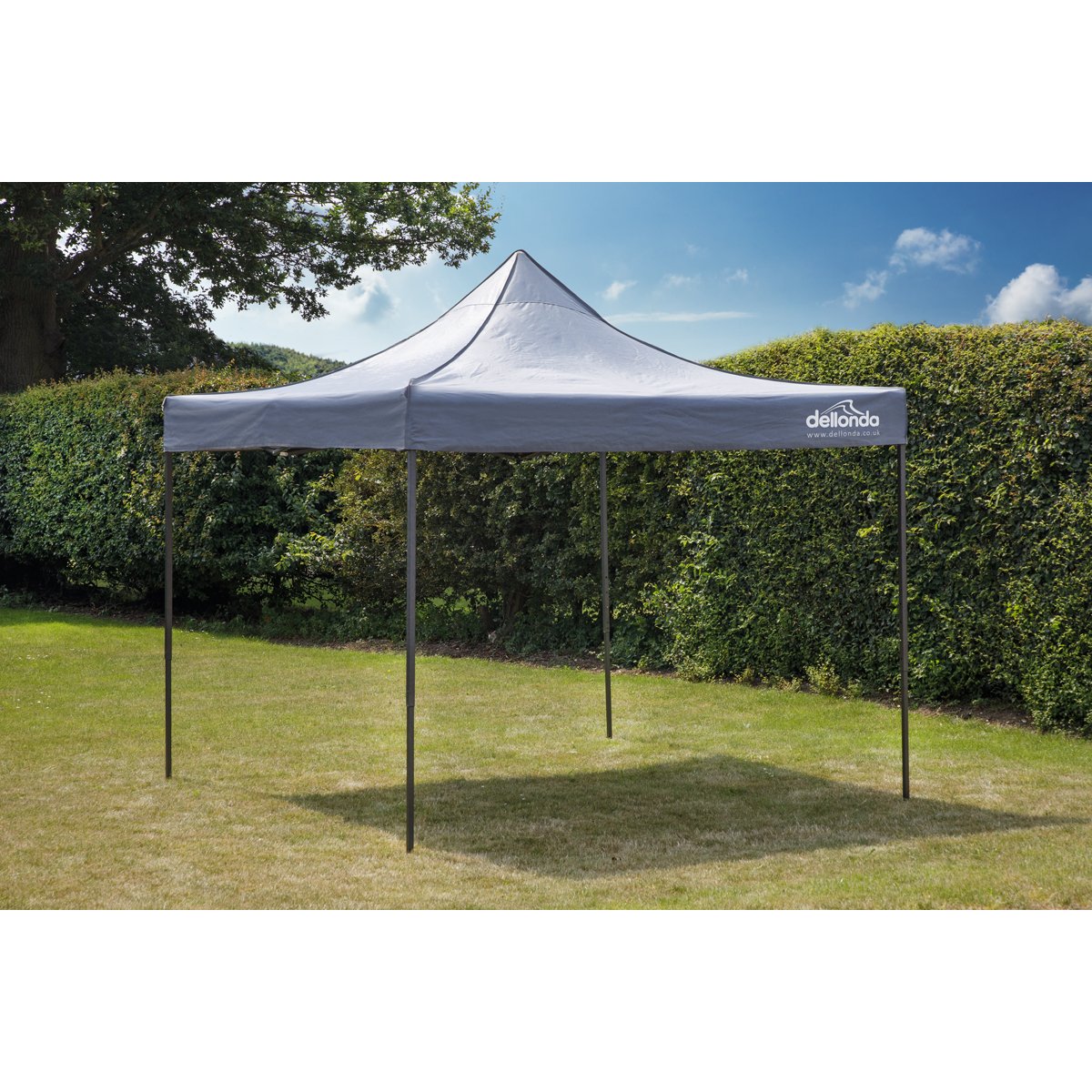 Dellonda DG133 Premium 3 x 3m Pop - Up Gazebo PVC Coated Water Resistant Fabric Grey - McCormickTools