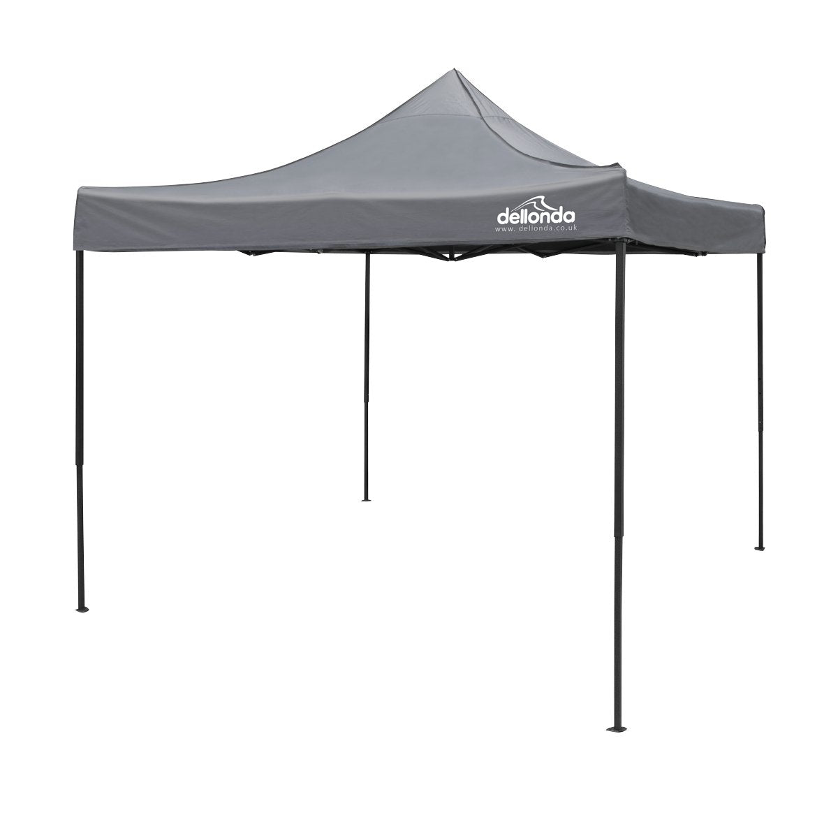 Dellonda DG133 Premium 3 x 3m Pop - Up Gazebo PVC Coated Water Resistant Fabric Grey - McCormickTools