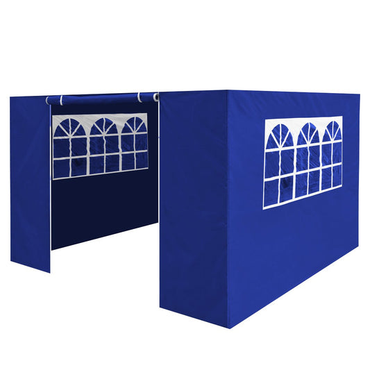 Dellonda DG143 Premium Side Walls/Doors/Windows for Gazebo/Marquee Fits 2 x 2m Models - Blue - McCormickTools