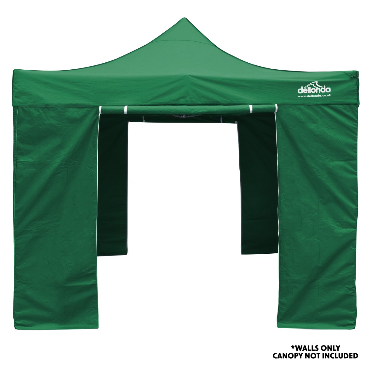 Dellonda DG144 Premium Side Walls/Doors/Windows for Gazebo/Marquee Fits 2 x 2m Models - Dark Green - McCormickTools