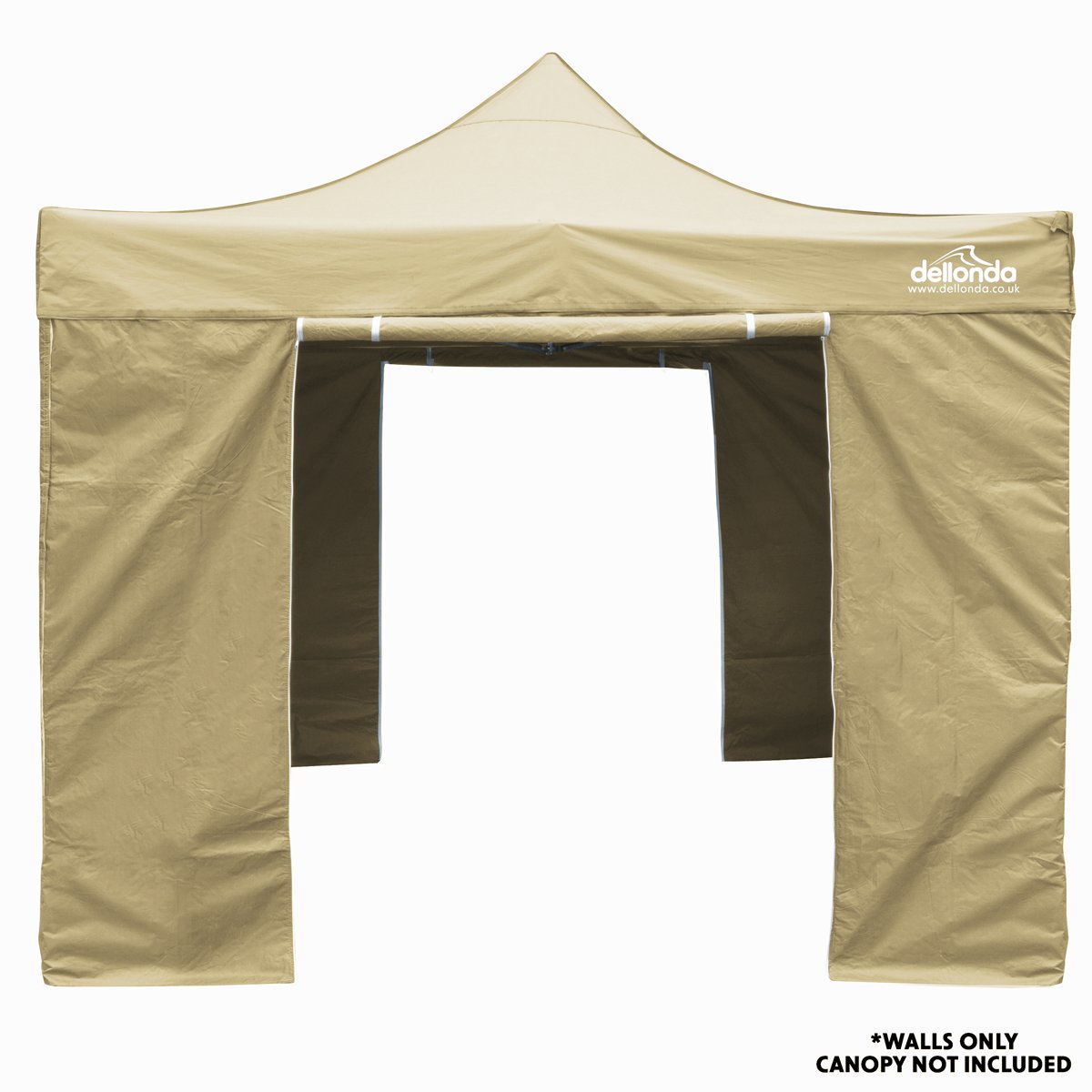 Dellonda DG146 Premium Gazebo/Marquee Side Walls/Doors/Windows Fits 3 x 3m Models - Beige