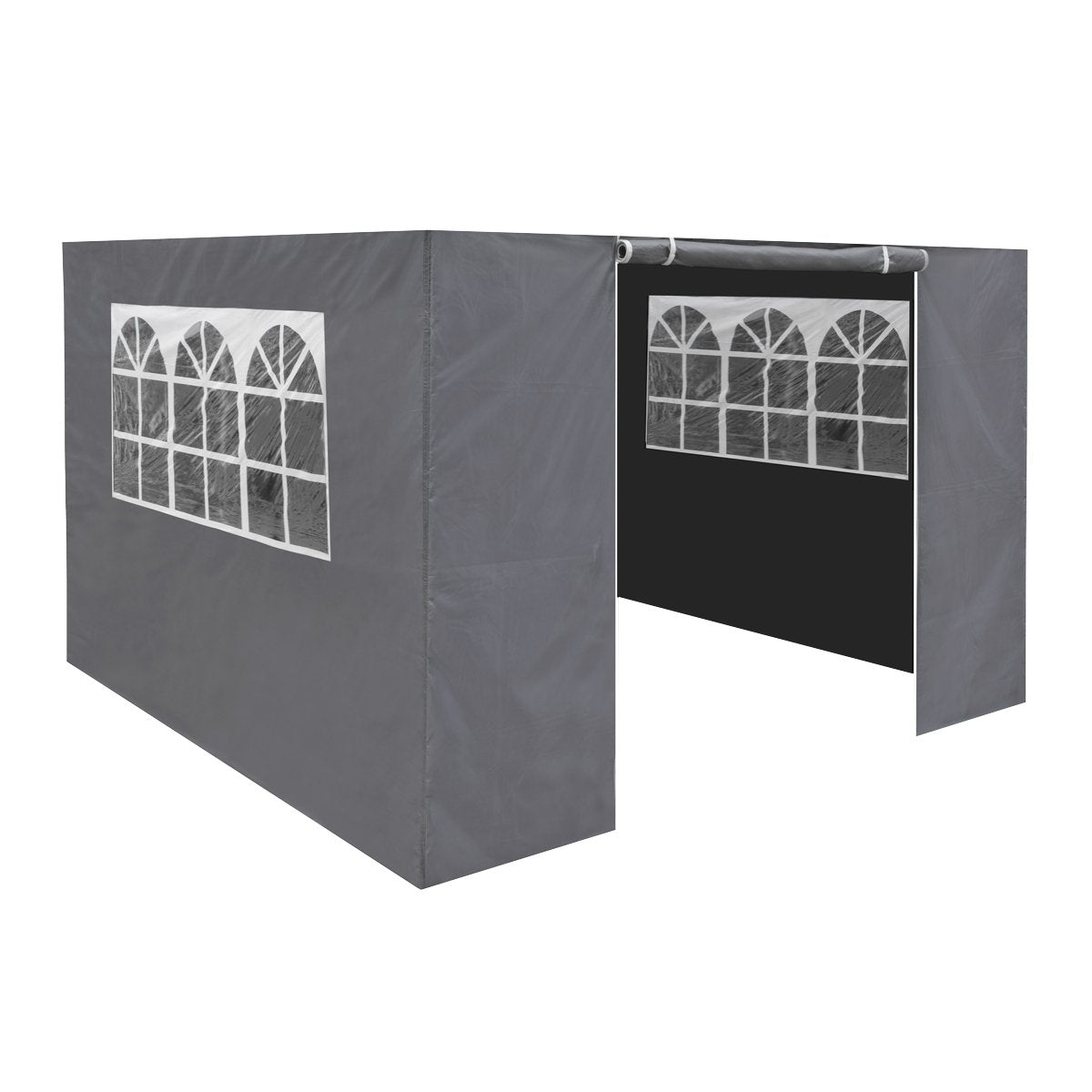 Dellonda DG149 Premium Gazebo/Marquee Side Walls/Doors/Windows Fits 3 x 3m Models - Grey - McCormickTools