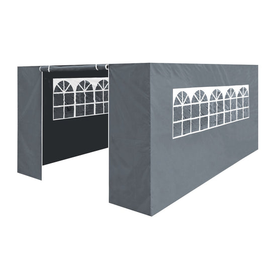 Dellonda DG153 Premium Side Walls/Doors/Windows for Gazebo/Marquee Fits 3 x 4.5m Models - Grey - McCormickTools