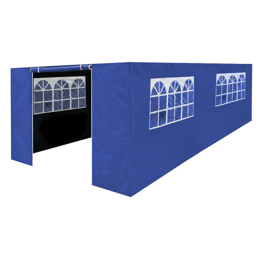 Dellonda DG155 Premium Side Walls/Doors/Windows for Gazebo/Marquee Fits 3 x 6m Models - Blue - McCormickTools