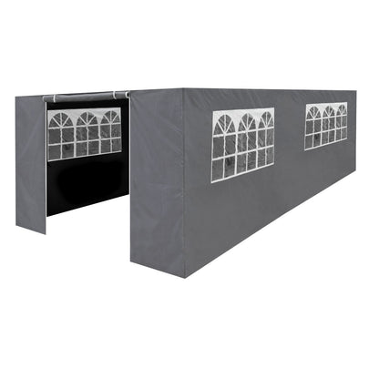 Dellonda DG157 Premium Side Walls/Doors/Windows for Gazebo/Marquee Fits 3 x 6m Models - Grey - McCormickTools