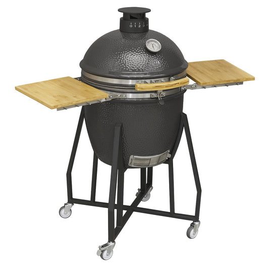 Dellonda DG159 Deluxe 22"(56cm) Ceramic Kamado Style BBQ Grill/Oven/Smoker Supplied with Wheeled Stand-McCormickTools