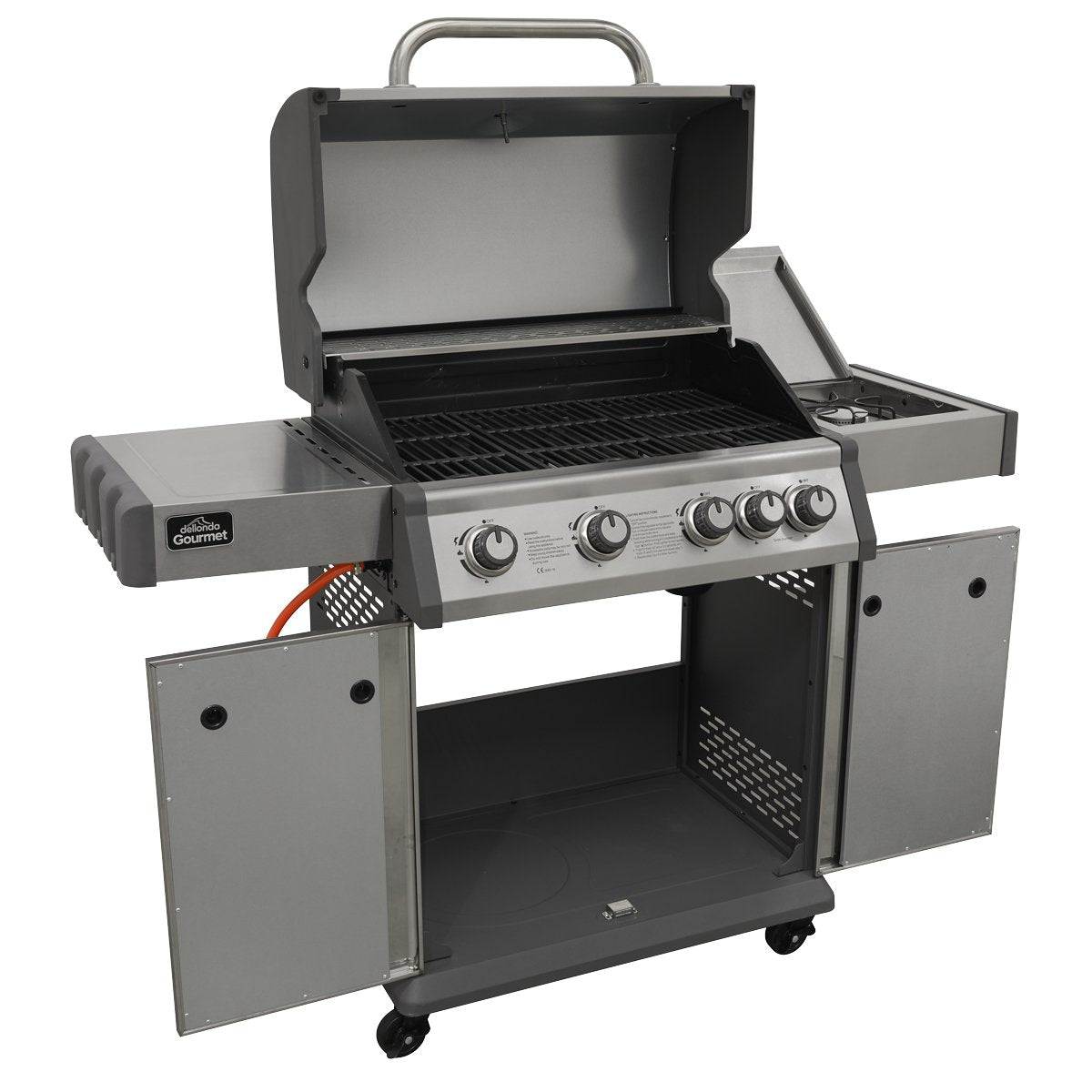 Dellonda DG17 4+1 Burner Deluxe Gas BBQ Grill Stainless Steel Side Burner Ignition