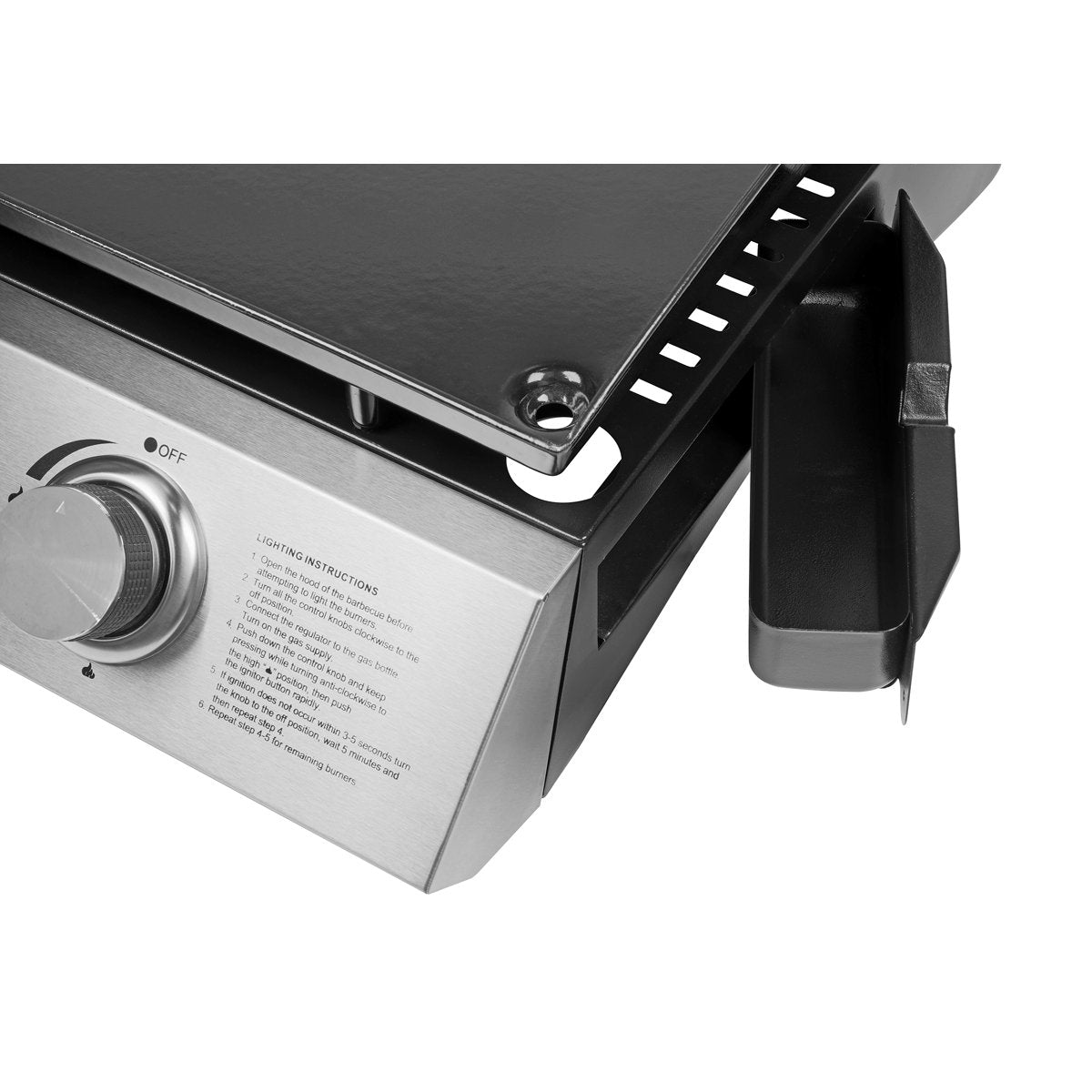 Dellonda DG23 4 Burner Portable Gas Plancha 10kW BBQ Griddle Stainless Steel