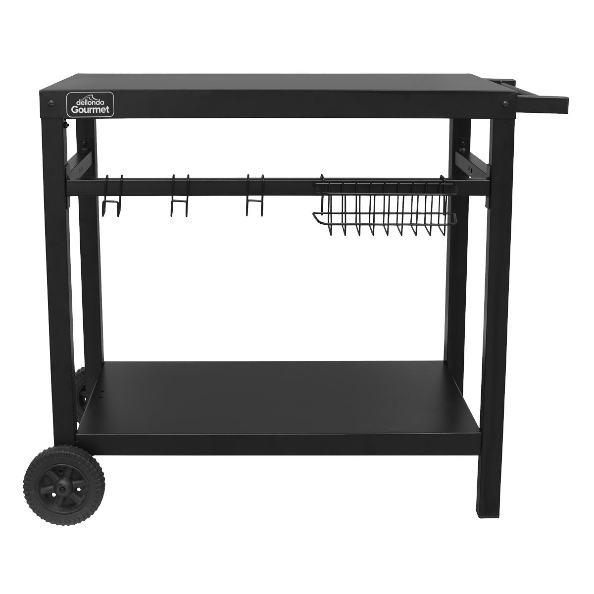 Dellonda DG45 BBQ & Plancha Trolley for Outdoor Cooking with Utensil Holder Black - McCormickTools