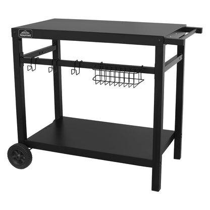 Dellonda DG45 BBQ & Plancha Trolley for Outdoor Cooking with Utensil Holder Black - McCormickTools