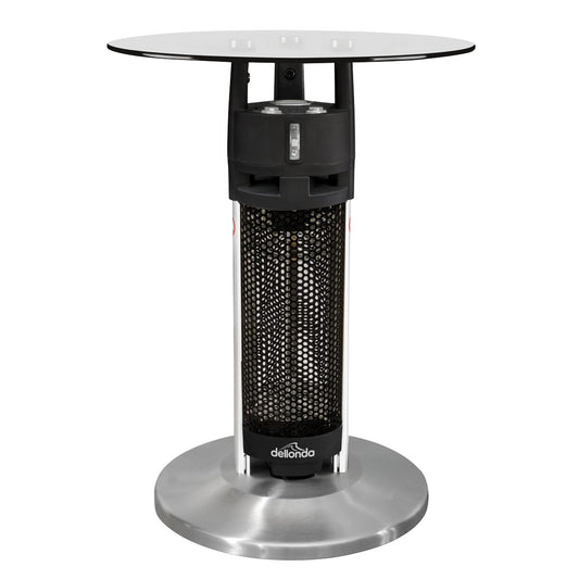 Dellonda DG62 Bistro Table with 1200W Heater 65cm Black/Stainless Steel