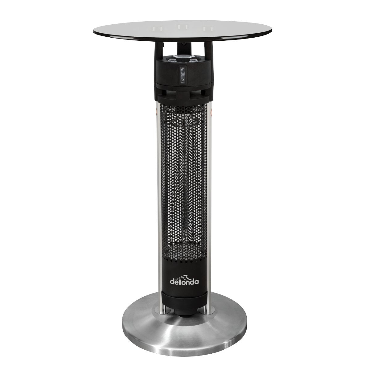 Dellonda DG63 Bistro Table with 1600W Heater 95cm Black/Stainless Steel