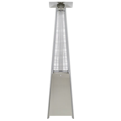 Dellonda DG99 13kW Pyramid Gas Patio Heater 13kW Commercial/Garden Use - Stainless Steel