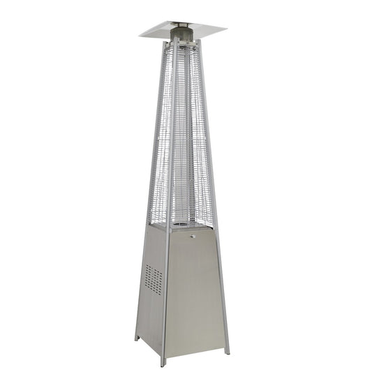 Dellonda DG99 13kW Pyramid Gas Patio Heater 13kW Commercial/Garden Use - Stainless Steel