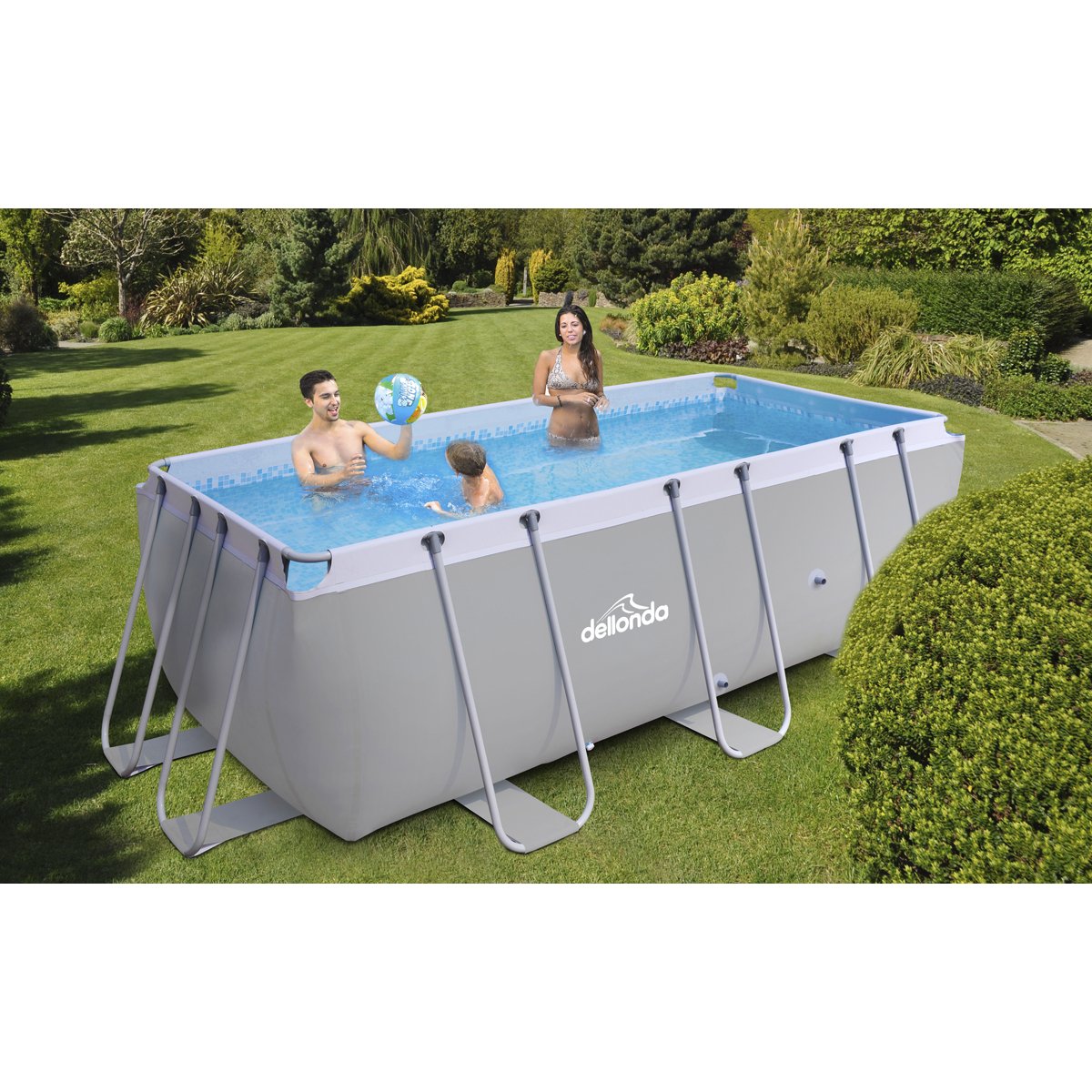 Dellonda DL21 13ft Deluxe Steel Swimming Pool with Filter Pump